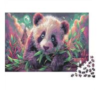 Cachorro de Panda con bambú en Bosque de fantasía Vida Silvestre Rompecabezas Puzzle 1000 Piezas - Regalo, Juego Familiar, Decoración del Hogar, Adultos 52x38cm/1000pcs