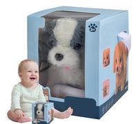Cachorro de peluche interactivo para caminar - Perro robot de peluche, juguete de peluche interactivo para perros robóticos para mascotas | Cachorro robot que actúa como un verdadero cachorro: camina