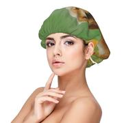 Cachorro de perro golden retriever,Gorro de dormir de satén para adultos - Gorro de dormir elástico para mujer, cubrecabello nocturno