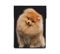 Cachorro de Perro Pomerania Lindo,Funda de Cuero PU para portátil, Funda para portátil, Funda para portátil, maletín para Tableta
