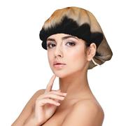 Cachorro de perro Pomerania lindo,Gorro de dormir de satén para adultos - Gorro de dormir elástico para mujer, cubrecabello nocturno