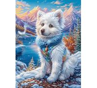Cachorro de Samoyedo en el Bosque mágico Puzzle 500 Piezas Papel Mayores Cuento de Hadas de Animales y Plantas Terapia Ocupacional para Relajarse Entretenimiento Sin Pantalla Más Ven