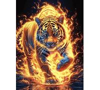 Cachorro de Tigre Ardiente in A Magical Glow Rompecabezas 1000 Piezas Cartón Grueso para Parejas Mascota de Vida Silvestre Cute para Enmarcar Decoración Mural Pieza De Colección Origin