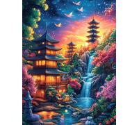Cachorro de tigre blanco en el jardín de flores Puzzles 300 Piezas Decorativo Coleccionable Cuento de hadas mágico de animales Obra De Arte Rompecabezas Familiar Para Adultos Desafío Avanzado DIY Crea