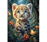 Cachorro de tigre blanco en el jardín Rompecabezas 300 Piezas Cartón Para Parejas Cuentos de hadas de animales y plantas Actividad Hacer En Grupo Ejercicio Mental Para Reyes Magos Detalle Cumpleaños 3