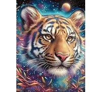 Cachorro de Tigre con Brillo mágico Puzzle 1000 Piezas Portátil Familiar Paisaje Ciencia ficción Rompecabezas 3D para Familia Desafío Intelectual Maquetas Educativas Construir 1000 PCS