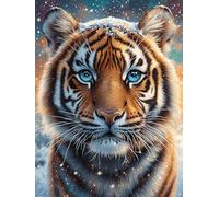 Cachorro de Tigre con Brillo mágico Puzzles 300 Piezas Obra De Arte 3D Familiar Paisaje de Cuento de Hadas en Caricatura Rompecabezas para Adultos Aliviar Estrés Decoración Hogar Moderno DIY 300 PCS
