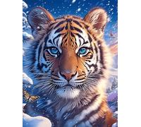 Cachorro de Tigre con Brillo mágico Puzzles 500 Piezas Maquetas 3D Construir Sin Pegamento Fauna Mascotas Rompecabezas Educativo para Familia Desafío Intelectual Decoración Hogar 500 PCS
