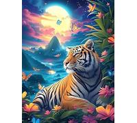 Cachorro de Tigre con Brillo mágico Puzzles 500 Piezas Moderno Decorativo Fauna Mascotas Rompecabezas Familiar para Hombres Y Mujeres Aliviar Estrés Maquetas Construir 500 PCS