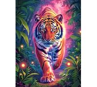 Cachorro de Tigre con Rayas de Arcoíris Rompecabezas 1000 Piezas Cartón Para Adultos Mascota de Vida Silvestre Cute Estimulación Cognitiva Juego Familiar Decoración Mural Regalo De San Valentín 1000 P