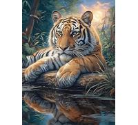 Cachorro de Tigre Descansando Rompecabezas 500 Piezas Cartón para Expertos Mascota de Vida Silvestre Actividad Familiar Educativa Hobby Colección Reunión Familiar Juegos Regalo Sorpresa 500 PCS
