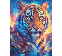 Cachorro de Tigre en Brillo mágico Puzzle 300 Piezas Impossible Creativo Planta Silvestre Rompecabezas 3D Obra De Arte para Toda La Familia Juguete Educativo Decoración 300 PCS