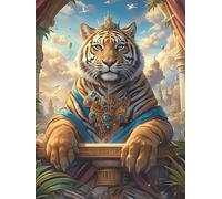 Cachorro de Tigre en Estilo Real Antiguo Rompecabezas 300 Piezas Cartón Para Principiantes Mascota de Vida Silvestre Actividad Antiestrés Calmar La Mente Garantía Reposición Piezas Regalo Sorpresa 300