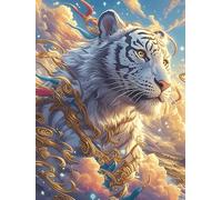 Cachorro de Tigre en un Brillo Dorado Mágico Puzzle 300 Piezas Cartón Blanco Premium Para Coleccionistas Mascota de Vida Silvestre Desarrollo Cognitivo Ocio Tranquilo Casa Compatible Marco Estándar 30