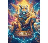 Cachorro de Tigre en una Galaxia cósmica Rompecabezas 500 Piezas Cartón para Principiantes Vida Silvestre y Mascotas Días Lluviosos Tiempo Libre En Casa para Reyes Magos Detalle De Cumpleaños 500 PCS