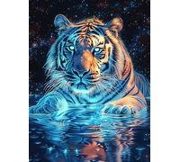 Cachorro de Tigre en una Galaxia cósmica Rompecabezas 500 Piezas Cartón Resistente para Adolescentes Vida Silvestre y Plantas Actividades Grupales Mejor Valorado Navidad 500 PCS