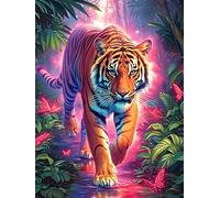 Cachorro de Tigre en una Jungla Mágica Rompecabezas 1000 Piezas Cartón Resistente para Toda La Familia Mascota de Vida Silvestre Cute Diversión Familia Reducir Estrés Mejor Valorado Detalle De Regalo