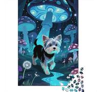 Cachorro de Yorkshire Terrier Puzzles 1000 Piezas Rompecabezas para Adultos Decoración del Hogar Puzzle Regalos para Se?Oras 1000pcs (75x50cm)