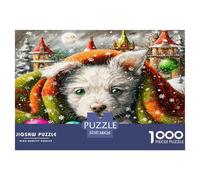 Cachorro frío Puzzle De 1000 Piezas, Juego Educativo, Desafío, para Adultos Y Niños Mayores De 12 Años Imposible Rompecabezas - Decoración del Hogar 38x26cm/1000pcs