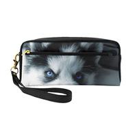 Cachorro Husky, Bolsa de Maquillaje Bolsa de cosméticos Bolsa de Aseo de Viaje portátil Estuche de Cuero para Mujeres y niñas