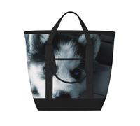 Cachorro husky,Bolsas de almuerzo de gran capacidad, bolsa de mano térmica para mujeres, hombres, trabajo, picnic, viajes.