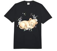 Cachorro León Dormir Floral Acuarela Lindo Safari Comfort Colors Adult Heavyweight T-Shirt