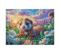 Cachorro Lindo del Bosque Puzzles 500 Piezas Construir DIY 3D Flora Meadow Leaf Rompecabezas para Adultos Maquetas Educativas Aliviar Estrés Estera Portátil 500 PCS