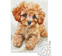 Cachorro Marrón Puzzle de 1000 Piezas Papel para Adultos Perro Lindo Relajación Atención Juego Familiar Regalo Decoración 38x26cm/1000pcs