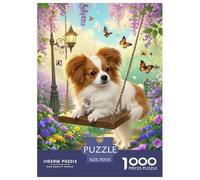 Cachorro PapillonJigsaw Puzzles for Adults 1000 Pieces Age 12+ for Adults Challenging & Brainteasing Beautiful Decoration for Aduits Kids70x50cm/1000pcs