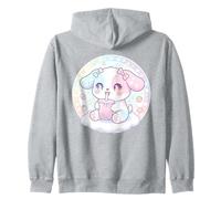 Cachorro Perro Bebiendo té Boba Lindo gráfico Sudadera con Capucha