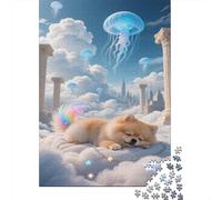 Cachorro pomerano Puzzles De 1000 Piezas Puzzles para Adultos Puzle para Decoración del Hogar Dormir y soñar Pasatiempo Creativ Imposible DecoracióN Familiar Regalos A Partir De 14 Años 1000pcs