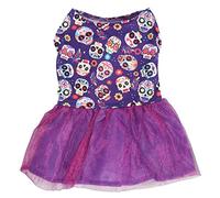 Cachorro princesa falda para mascotas vestido de Halloween elástico cálido ropa diaria para fiesta (S)