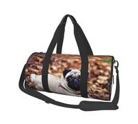 Cachorro Pug, Bolsa de Viaje de Gran Capacidad, Bolso Redondo, Bolsa de Viaje Deportiva, Bolsa de Mano, Bolsa de Fitness