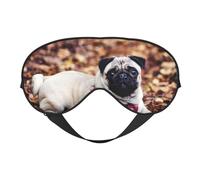 Cachorro Pug, Cubreojos completos Antifaz bloqueador de luz Antifaz para dormir Antifaz suave con los ojos vendados Noche