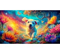 Cachorro Puzzles Imposible,desafío para Adultos Juego Educativo 1000 Piezas Obra de Arte de Juego de para Adultos y Niños Mayores de 12 años 75x50cm/1000pcs