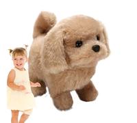Cachorro que camina animado: juguete electrónico de peluche para perros con ruido de ladrido, acción de movimiento de cola feliz, control remoto simple, amigo suave y tierno | El mejor juguete de