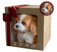 Cachorro Robot Realista, Juguete Peluche AI Interactivo para Niños y Adultos, Camina, Ladra y Mueve la Cola, Mascota Recargable, Compañero Sin Desorden para Apoyo Emocional & Juego de rol C