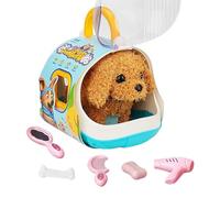 Cachorro Robot Realista - Juguete Que Ladra para Pasear Al Perro, Perros De Juguete para Niños | Juguetes Infantiles Perro Robot, Realista, Incluye Maleta para Celebración De Cumpleaños, Jugar