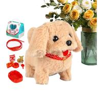 Cachorro robot realista,Peluche electrónico interactivo cachorro robot | Perro robótico en sí mismo un perro de verdad robot electrónico interactivo cachorro mascota de peluche camina cola ladrando