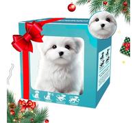 Cachorro Robot Realista, Perro Robot Ai Que Camina y Actúa como Un Perro Real | Juguete de Entretenimiento Interactivo Realista para Regalos y Juegos de Cumpleaños White Version