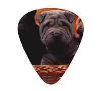 Cachorro Shar Pei Negro Perros Pequeños Cachorro Gris Mascotas,12 púas de guitarra, 3 grosores diferentes para guitarra acústica, bajo y ukelele