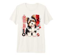 Cachorro Yorkie de Tiny Legend Biewer Camiseta Premium