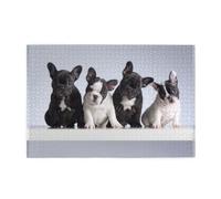 Cachorros adorables de Bulldog francés, Rompecabezas de 1000 Piezas, Rompecabezas de Madera para Toda la Familia, decoración de Pared para Adultos y Adolescentes.