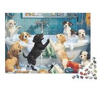 Cachorros Baño Tiempo Diversión Puzzle Mil Piezas Adultos Y Ni?os Actividad Indoor Difícil Elección Amazon Mejora De La Concentración Cartón Premium 52x38cm/1000pcs