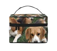 Cachorros Beagle, Bolsa de Maquillaje Bolsa de cosméticos Bolsa de Aseo de Viaje portátil Estuche para lápices