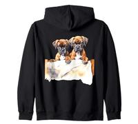 Cachorros Boxer en la Cama Sudadera con Capucha