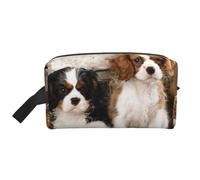 Cachorros Cavalier King Charles Spaniel Pequeños, Bolsa de Maquillaje Bolsa de cosméticos Bolsa de artículos de tocador de Viaje portátil Organizador de Bolsa de Maquillaje