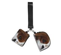 Cachorros de Cavalier King Charles Spaniel,Bolso de muñeca para deportes al aire libre, monedero portátil, cartera de muñeca con llavero desmontable