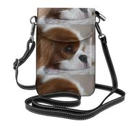 Cachorros de Cavalier King Charles Spaniel,Bolsos para celular para mujer, bolsos pequeños cruzados - Cartera para celular de cuero sintético con ranuras para tarjetas de crédito