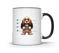 Cachorros De La Cárcel Con Fotos Policiales De Cocker Spaniel Taza De Café Divertido Tazas De Desayuno Chic Tazas De Cerámica Para Escuela Espresso Bebidas Frías Y Calientes 330Ml